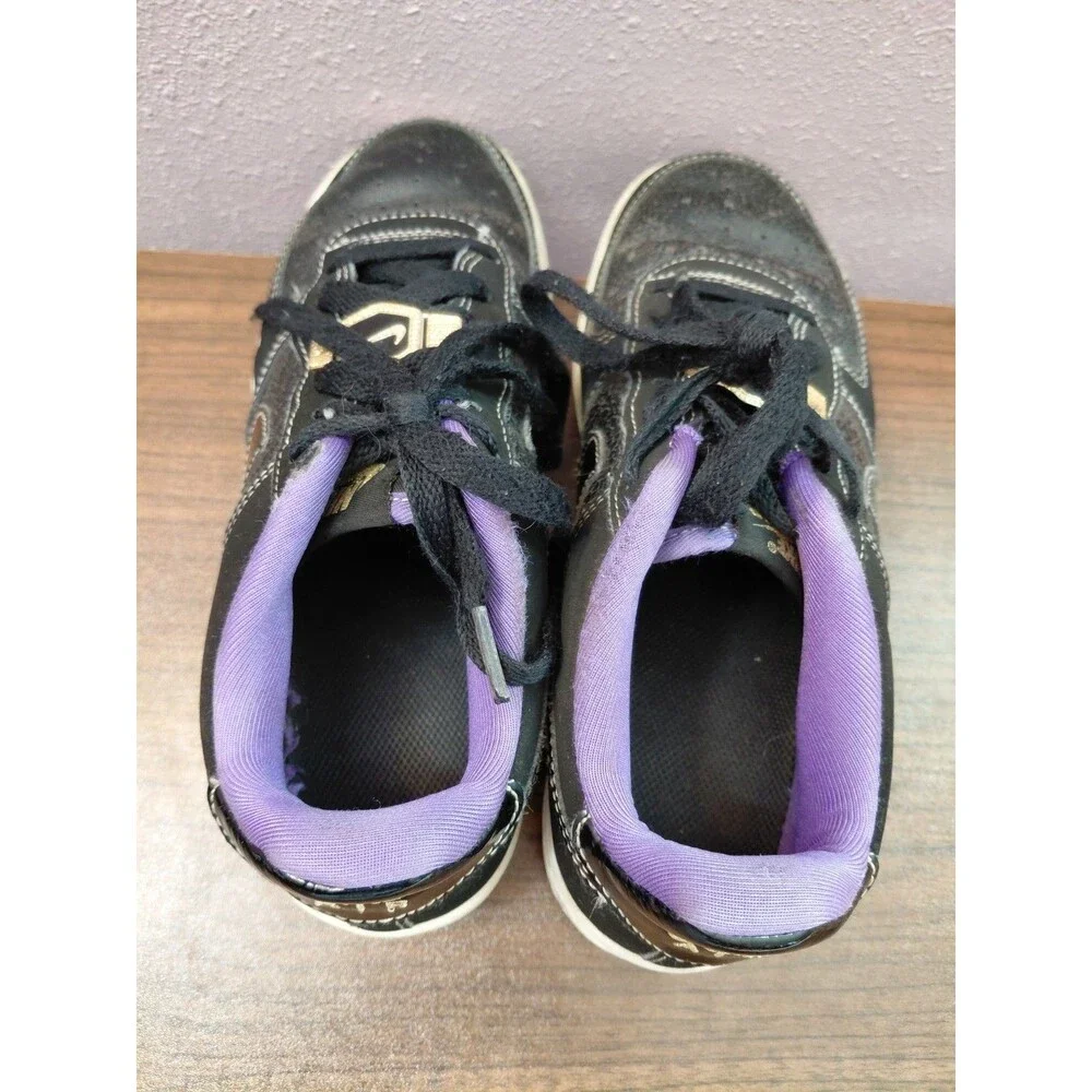 Nike Airforce 1 Black And Purple Kids Size 5Y Lace Up